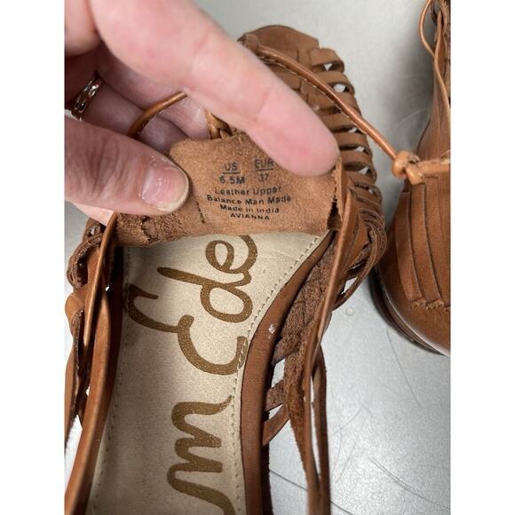 Sam Edelman Leather Woven Fisherman Shoes Summer Size 6.5 Avianna Loafer - Picture 6 of 6